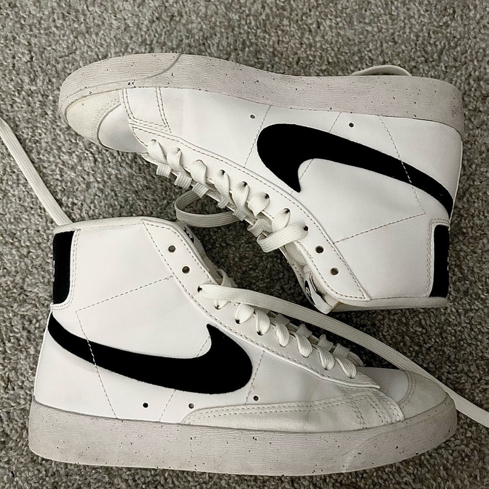 Nike White and Black Athletic Shoes